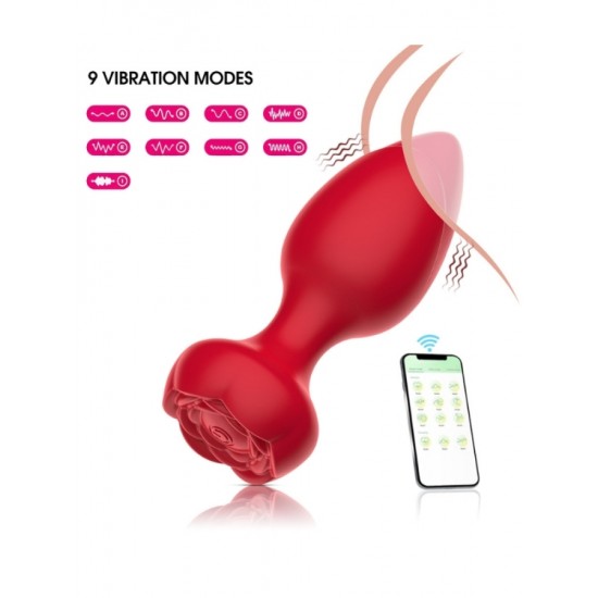 Telefon Kontrollü Full Covered Rubber Rose Plug