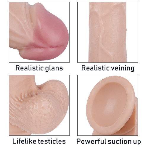 Ten Rengi Vantuzlu Dildo 20 cm
