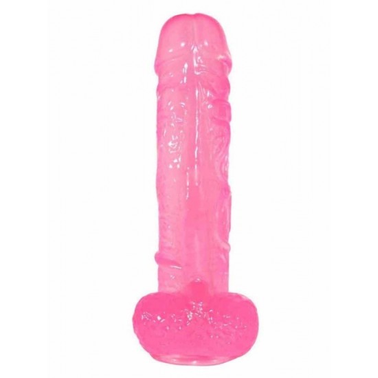 28cm Uzunluk 6,5cm Kalınlık Pembe Realistik Dildo