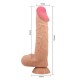 9.4 İnç Kıkırdak Yapılı Gerçek Deri Yapılı Dildo
