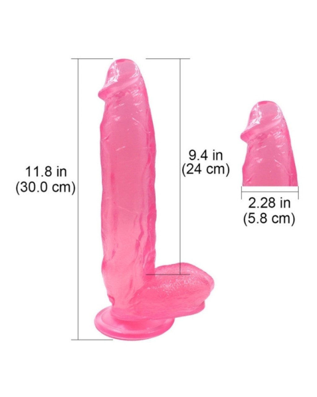 Gerçekçi Jel Dildo Penis 32 cm