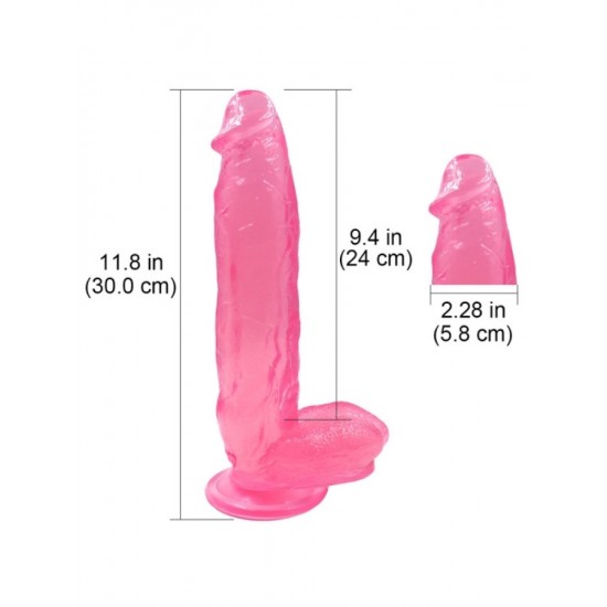 Gerçekçi Jel Dildo Penis 32 cm