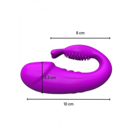 Kablosuz Kumandalı Şarjlı 2 in 1 Giyilebilir Rabbit Mini Vibratör