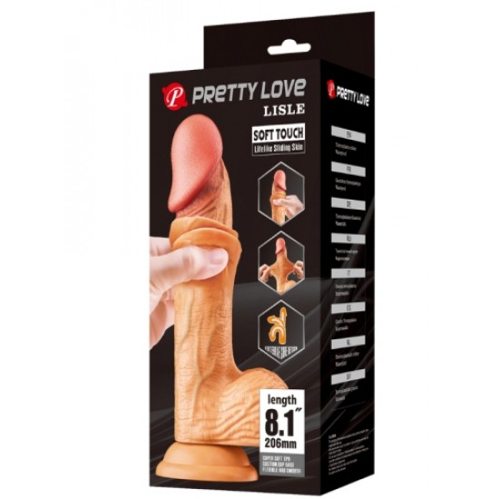 8.1 İnç Kıkırdak Yapılı Gerçek Deri Yapılı Dildo