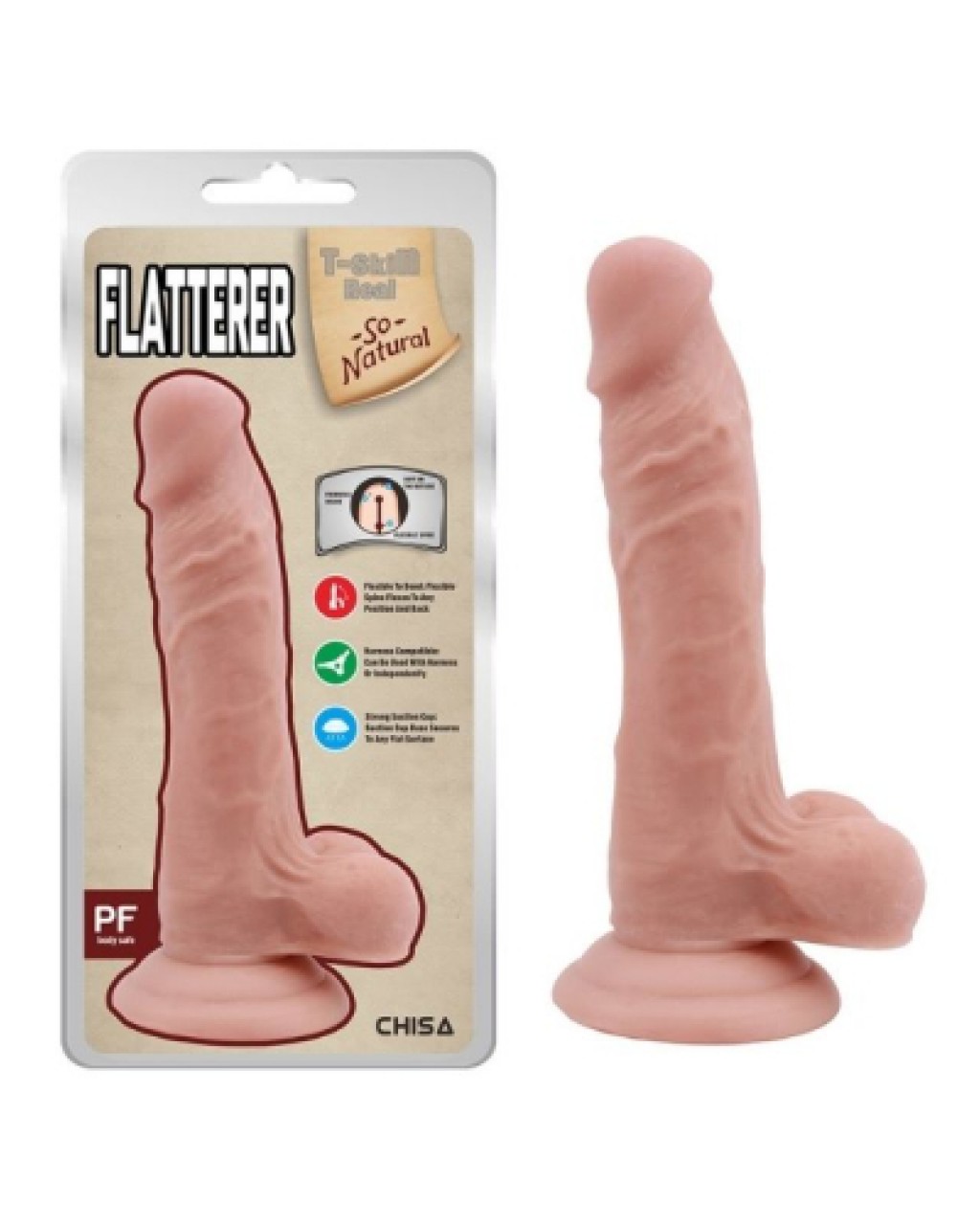 Flatterer Kıkırdaklı Gerçekçi Dildo 18.6 cm