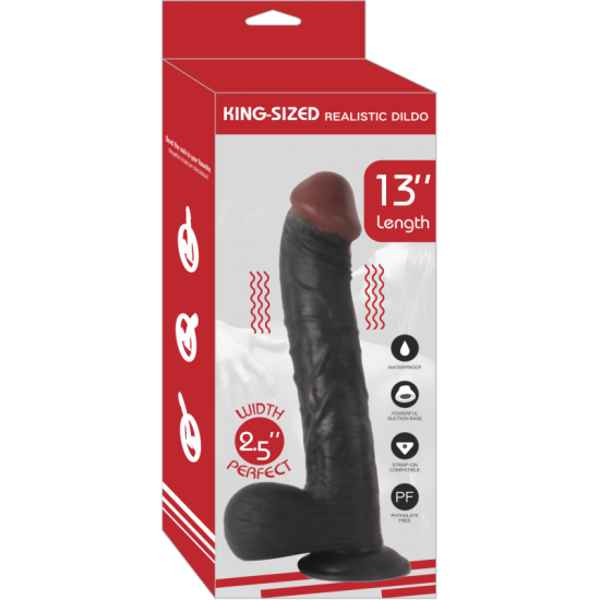 Realistik Penis Vantuzlu Damarlı  Zenci 33 cm