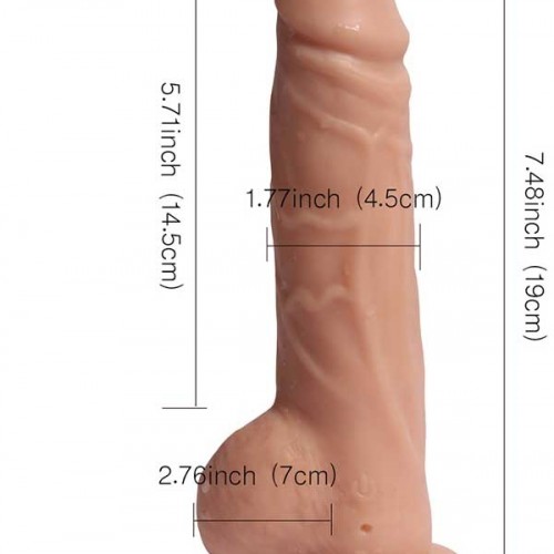 Şarjlı Uzaktan Kumandalı Titreşimli Realistik Dildo 19X4.5 cm